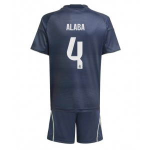 Fotbalové Dres Real Madrid David Alaba #4 Dětské Venkovní Oblečení 2025-26 Krátký Rukáv (+ trenýrky)